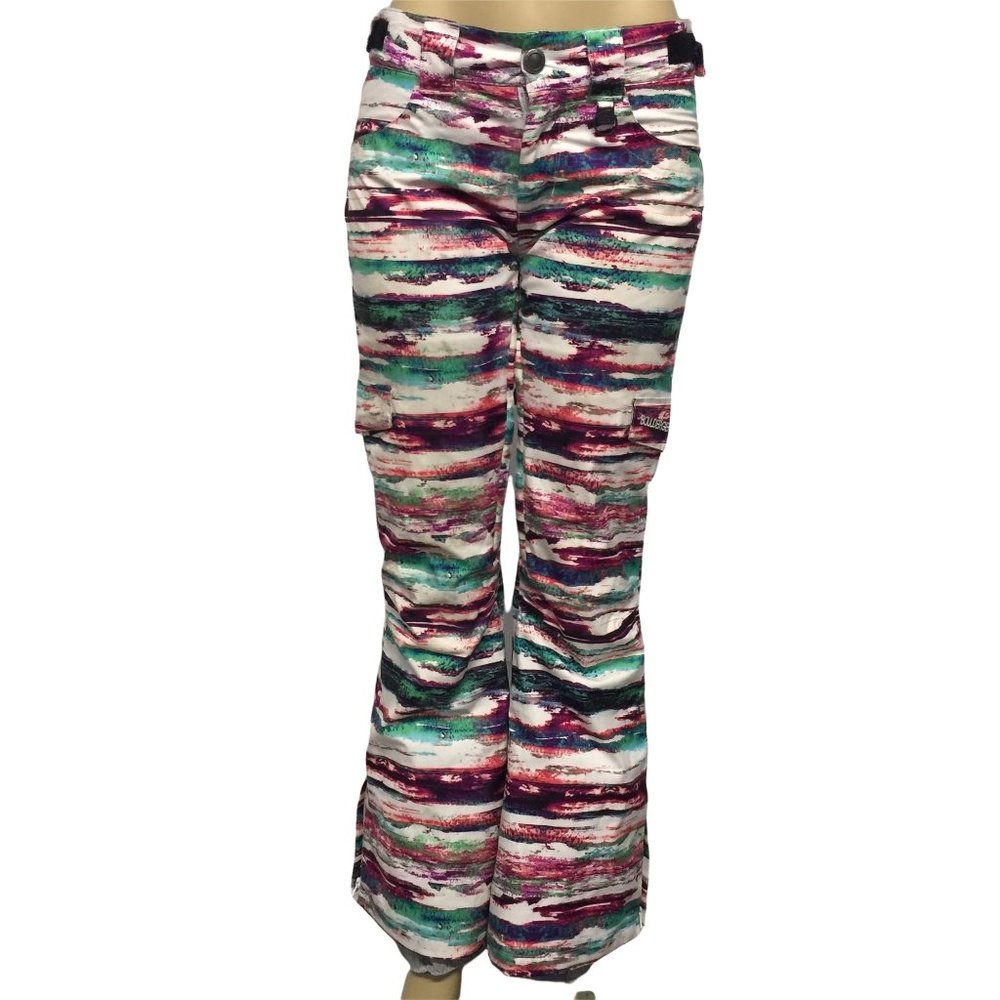 BOULDER GEAR insulated striped snow ski pants SZ 6 or S women's